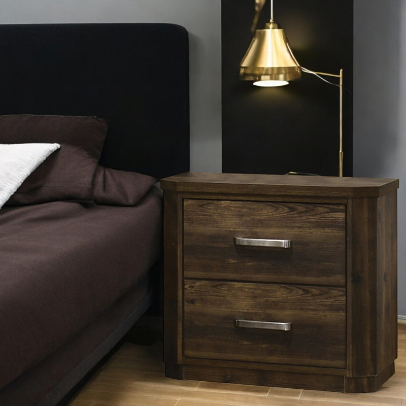 Nightstand, Rustic Walnut