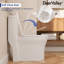 Toilette moderne une pièce, toilette à double chasse entièrement jupe et toilette à jupe double (siège inclus)