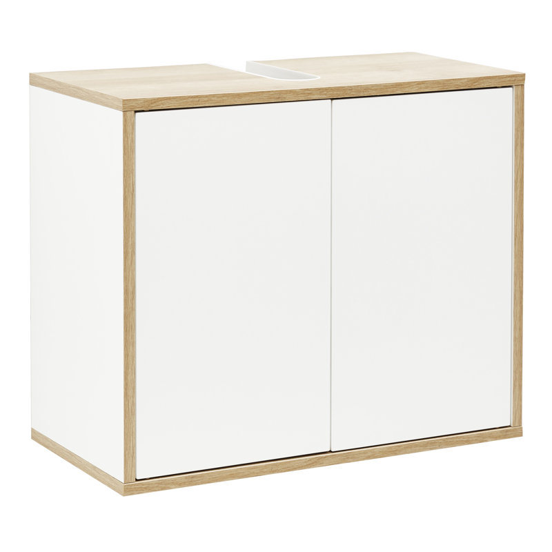60 x 50 cm Finn washbasin vanity unit, White/Brown