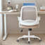 Chaise de bureau ergonomique en filet avec accoudoirs, conception peu encombrante et base en acier-1697125960-1679359910