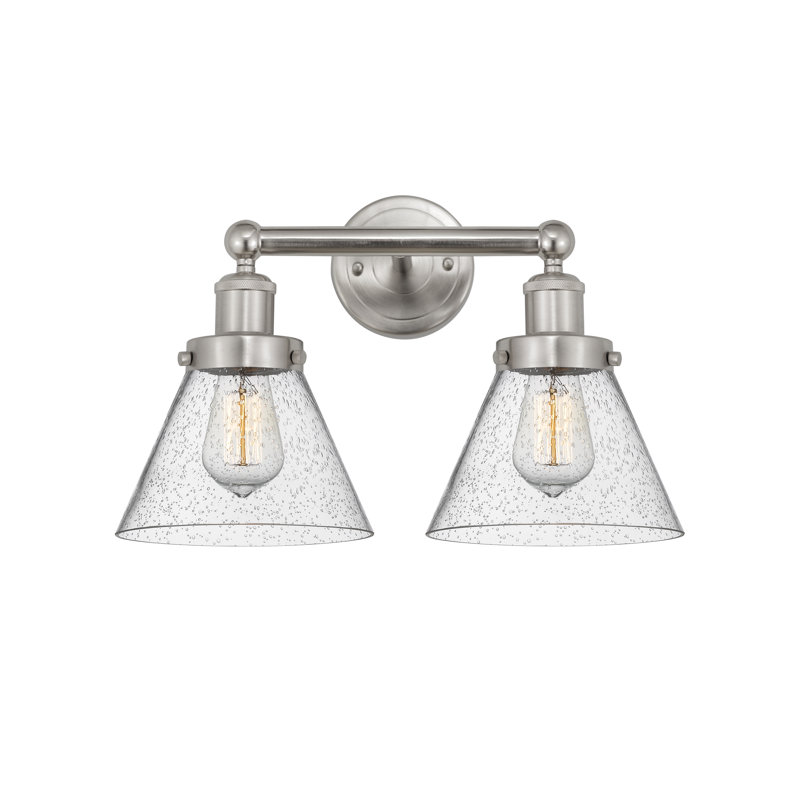 Éclairage pour meuble-lavabo à 2 lumières Artella, Mercurisé, Nickel satiné brossé