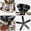 Ventilateur de plafond 52 po encastré en cristal noir avec lumière et télécommande, ventilateurs de plafond à profil bas avec moteur à courant continu à 6 vitesses pour le salon, la chambre à coucher