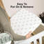 Ensemble de 2 mini-draps pour lit de bébé - Draps et matelas de jeu pour matelas, coton biologique, literie de parc douce et respirante, housse de lit pour tout-petit neutre