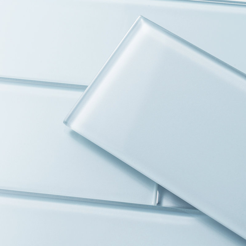 3" x 9" Glass Subway Tile, Sky Blue