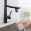 Robinet de cuisine noir mat - Commercial robuste avec ressort rétractable et robinet à pré-rinçage à poignée simple nécessitant peu d'entretien