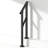 Outdoor Stair Handrail Kit For 1-2 Steps, Heavy-Duty Transitional Steel Railing With Installation Hardware, Safety Rail For Seniors, Concrete Porch Deck And Steps