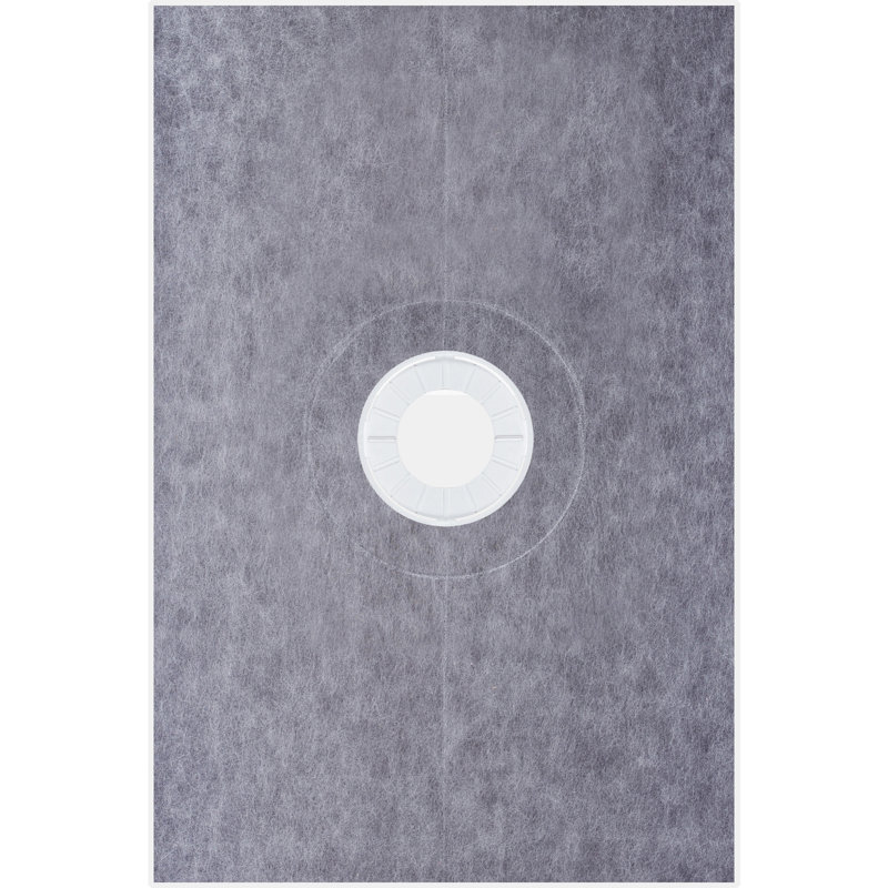 60'' W 38'' D Rectangular Single Shower Base, Center