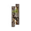 Art mural vertical vertical en grès texturé 3D avec lumière DEL, tablette murale flottante décorative avec vase en verre et plantes vertes artificielles-117545940