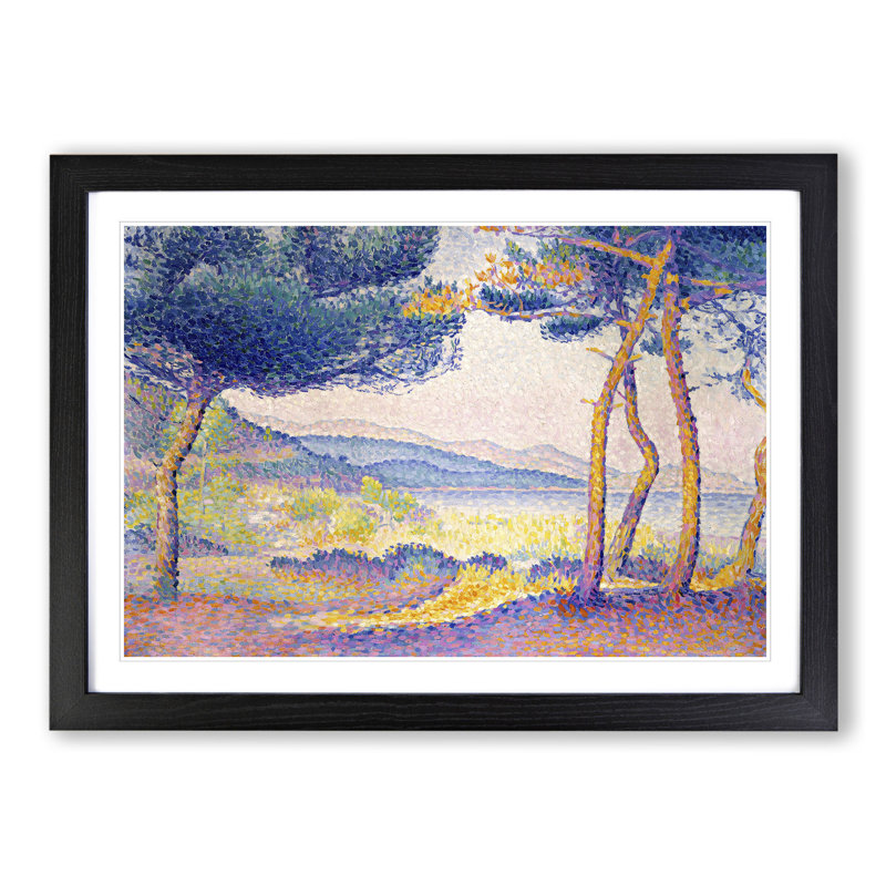 Landscape Vol.2 by Henri-Edmond Cross - Picture Frame Painting, 48cm H x 65cm W x 2cm D, Black Framed