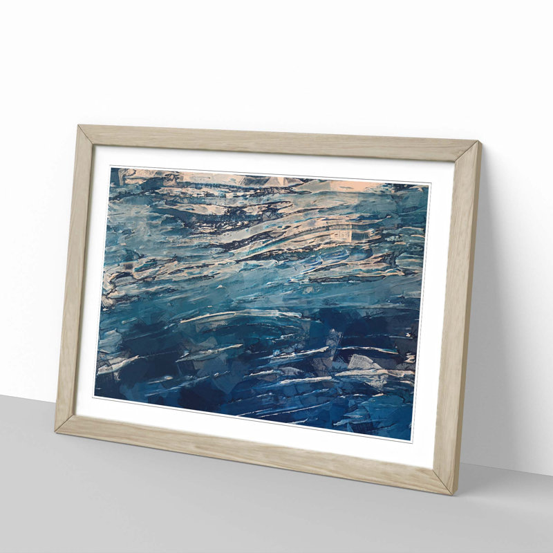 My Soul in Abstract - Picture Frame Painting Print, 48cm H x 65cm W x 2cm D, Oak Framed