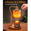 Lampe chauffe-bougie 3-en-1 avec minuterie, intensité variable, lampe au sel de l'Himalaya et diffuseur passif, cadeaux de réchauffement de la maison, chauffe-bougie en cire pour bougies en pot (or)-130044168