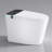 Smart Toilet With Bidet Feature - Auto Open/Close, Foot Sensor, Self-Cleaning Capability, White Advanced Open/Close Lid, Move Washing Mode,