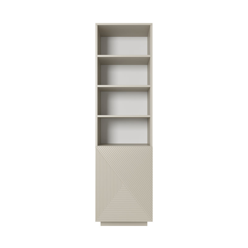 Ayliah 180cm H x 50cm W Standard Bookcase, Cashmere