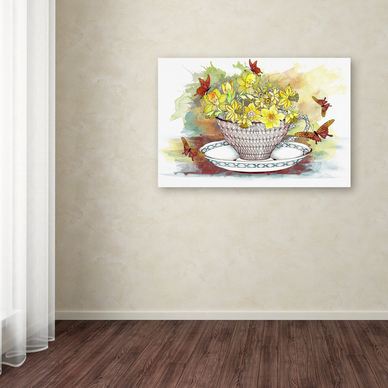 «Spring In A Teacup», reproduction d'impression sur toile tendue, H 30 po x l 47 po