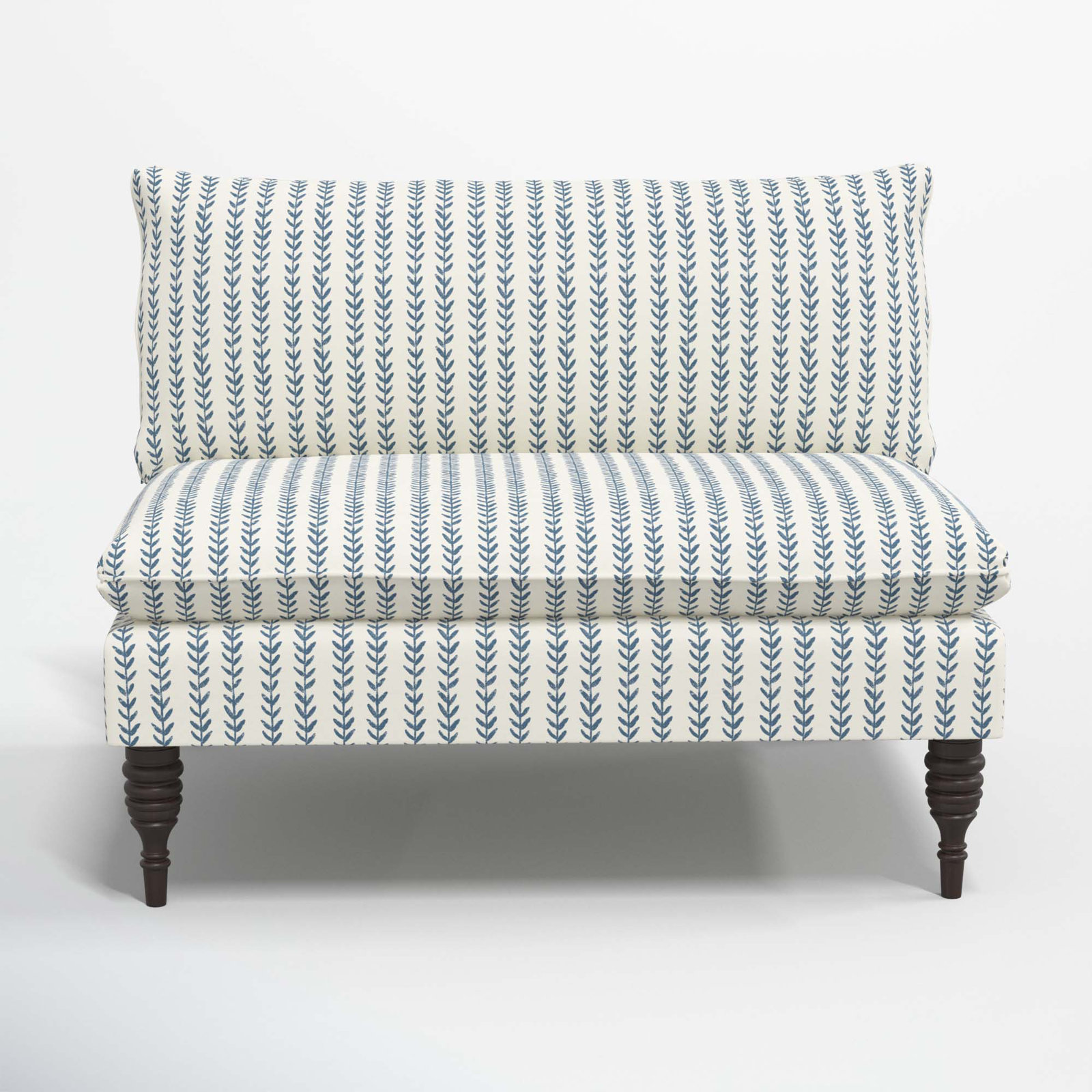Cecelia 47" Loveseat, Vine Stripe Dusty Blue