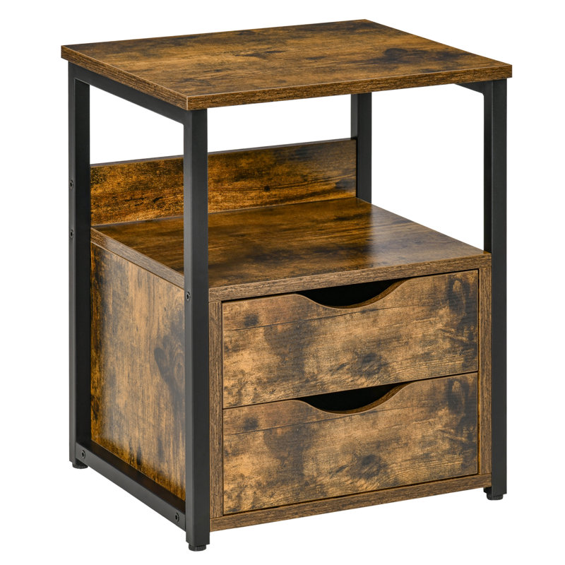 Sturgill 40cm W Metal Bedside Table