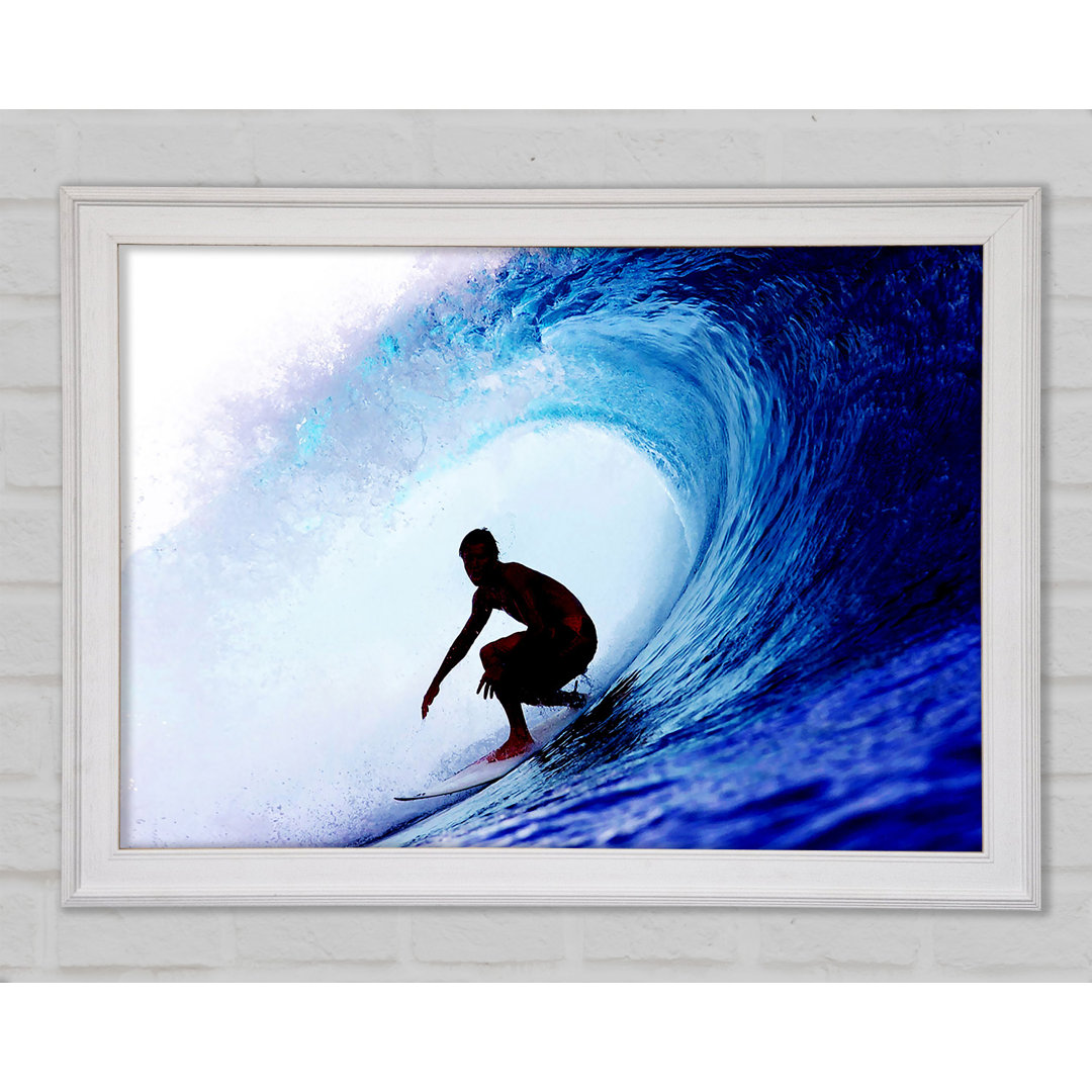 Wave Tunnel Surfer Gerahmter Druck