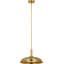 Cyrus 16" Pendant in Hand-Rubbed Antique Brass with White Glass