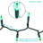 70 LED 21' M6 Faceted Christmas String Lights - Green-657852330
