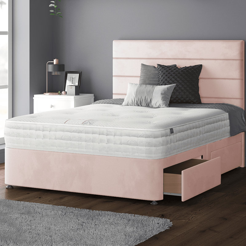 Brand Upholstered Headboard, Double (4'6), Pink