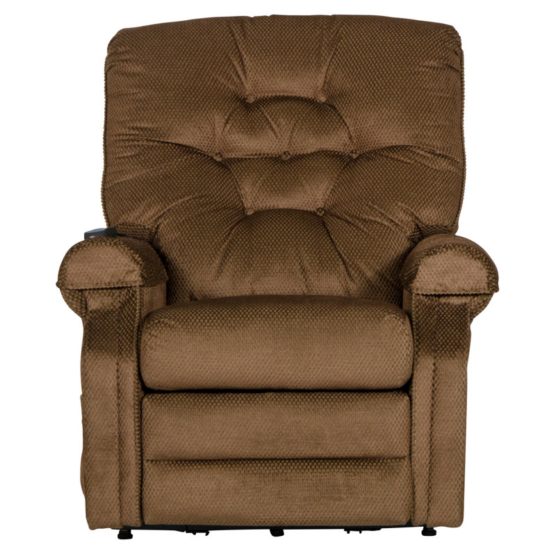 Patriot Power Lift Assist Upholstered Recliner, Brown 100% Polyester