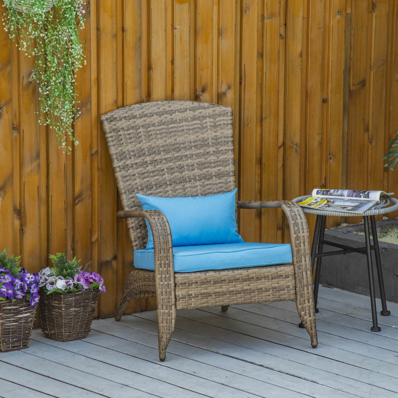 Chaise Adirondack en osier de patio Outsunny (excluant la table)