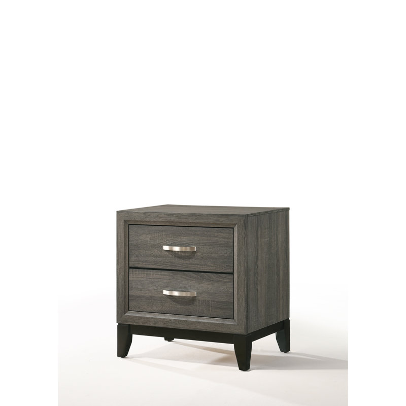 Table de chevet avec style gris vieilli et rangement dans un tiroir spacieux