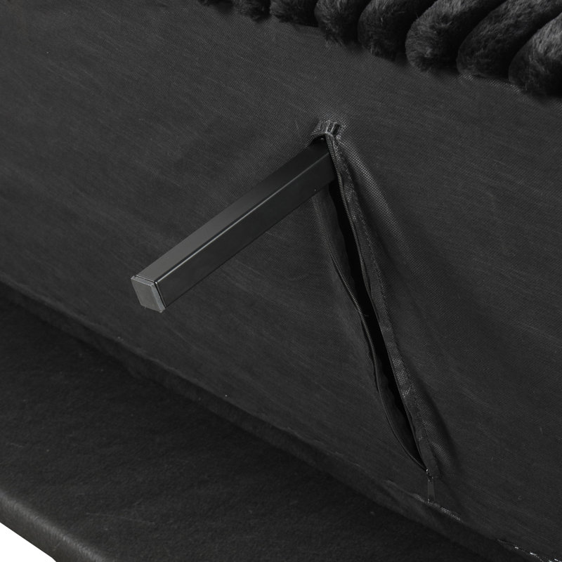 Canapé-lit Kayetan, Chenille noir