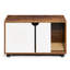 Enceinte de litière pour chat, toilette cachée pour chat, table de bout pour chat, style de meuble avec portes doubles, blanc et rétro