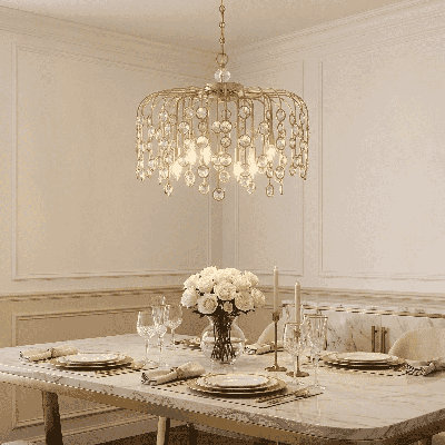 Irina 6-Light Chandelier in Noble Brass