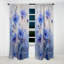 Impression romantique romantique mauve V - rideau occultant floral fleurs de bleuet - 1 panneaux-968862981