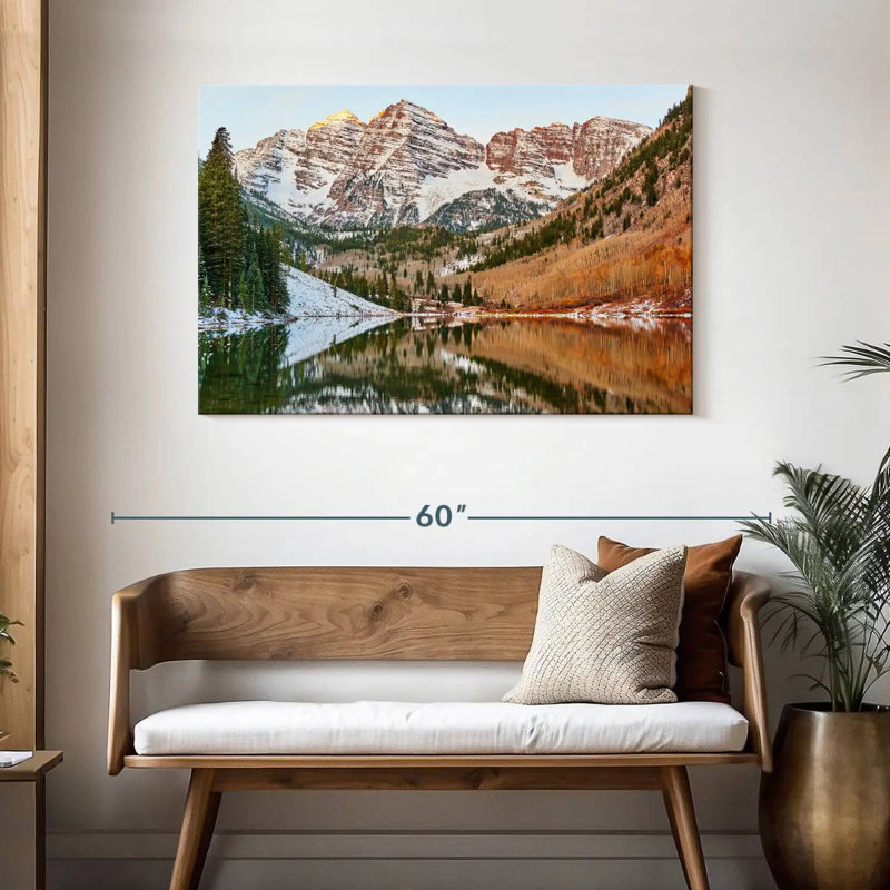 Alvord Maroon Bells et lac au lever du soleil, H 30 po x l 45 po
