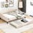 Full Size Daybed With Beige Bedding And Twin Trundle - Robust & Enticing Maximizes Room Space