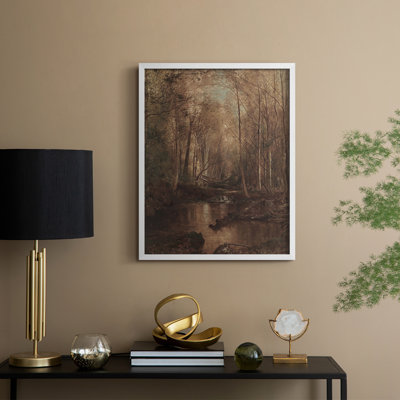 Reproduction encadrée rétro en bois massif III