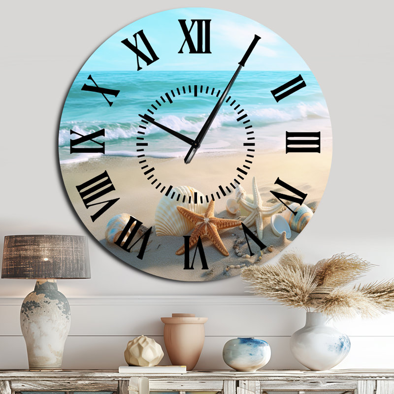 Horloge murale Coastal Seashore, Surdimensionné