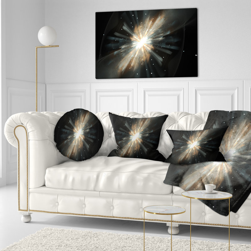 Fractale étoile galaxie - coussin imprimé abstrait, Rectangulaire, 12 po x 20 po