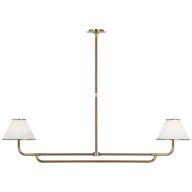 Rigby 2 - Light Chandelier, Soft Brass/Natural Oak