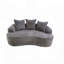 Canapé courbé avec coussins à ressorts ensachés, siège moelleux pour petits espaces, comprend 3 coussins décoratifs, aucun assemblage requis-228262769