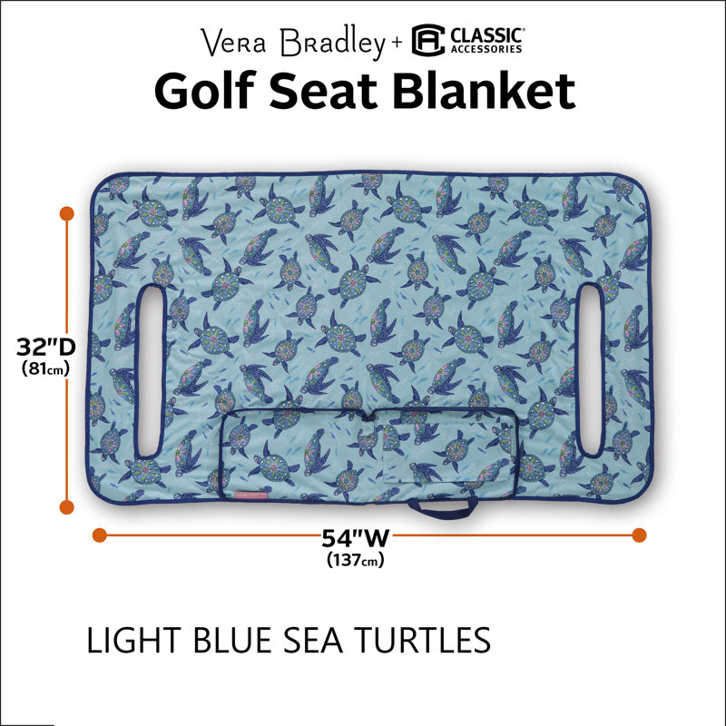 Housse de siège de golf Vera Bradley, Seulement des tortues