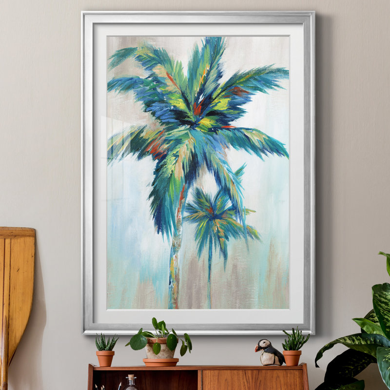 «Bright Breeze I» par Nan - Reproduction d'art sur papier encadrée, H 30,5 po x l 42,5 po x P 1,5 po, Encadrement argenté