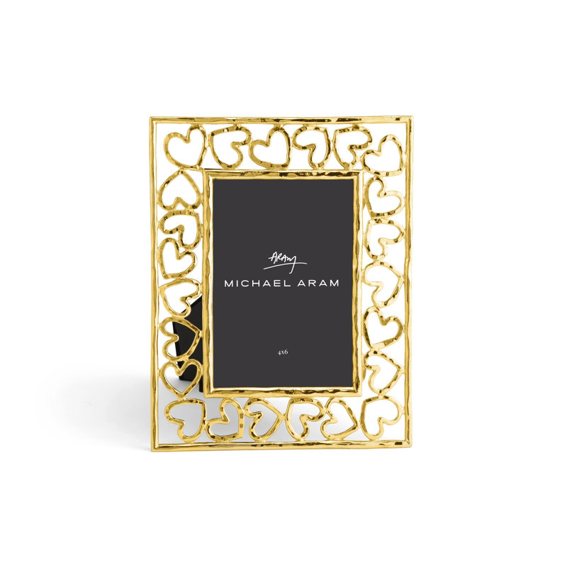 Heart Frame, 4" x 6", Gold