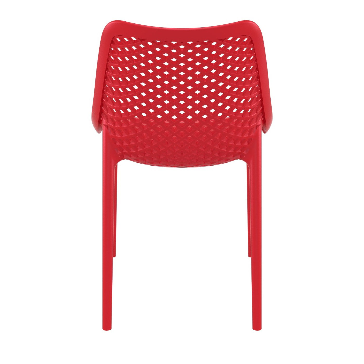 Farrah Stackable Patio Side Chair, Red