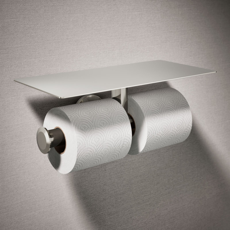 Components™ Covered Double Toilet Tissue Holder, Polished Nickel
