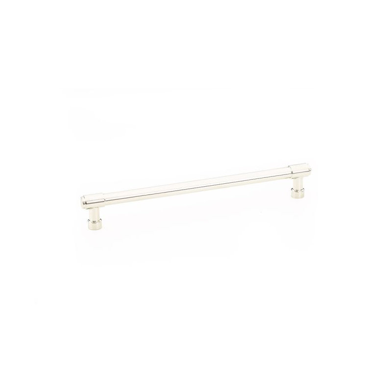 Emtek Jasper Bar Cabinet Pull, Polished Nickel Lifetime, 8" Center To Center