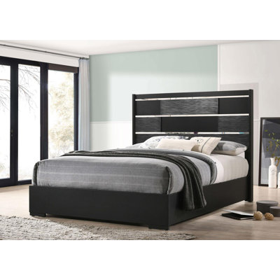 Werring Panel Bed in Black