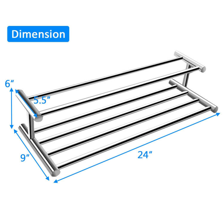 2 Wall Towel Rack