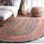 Tapis rouge tressé à la main de style bohème Lovetto-19181978