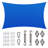 Amgo Customize Rectangle Shade Sail - 200 GSM, 95% UV Blockage with Hardware Kit-107438327-107438304