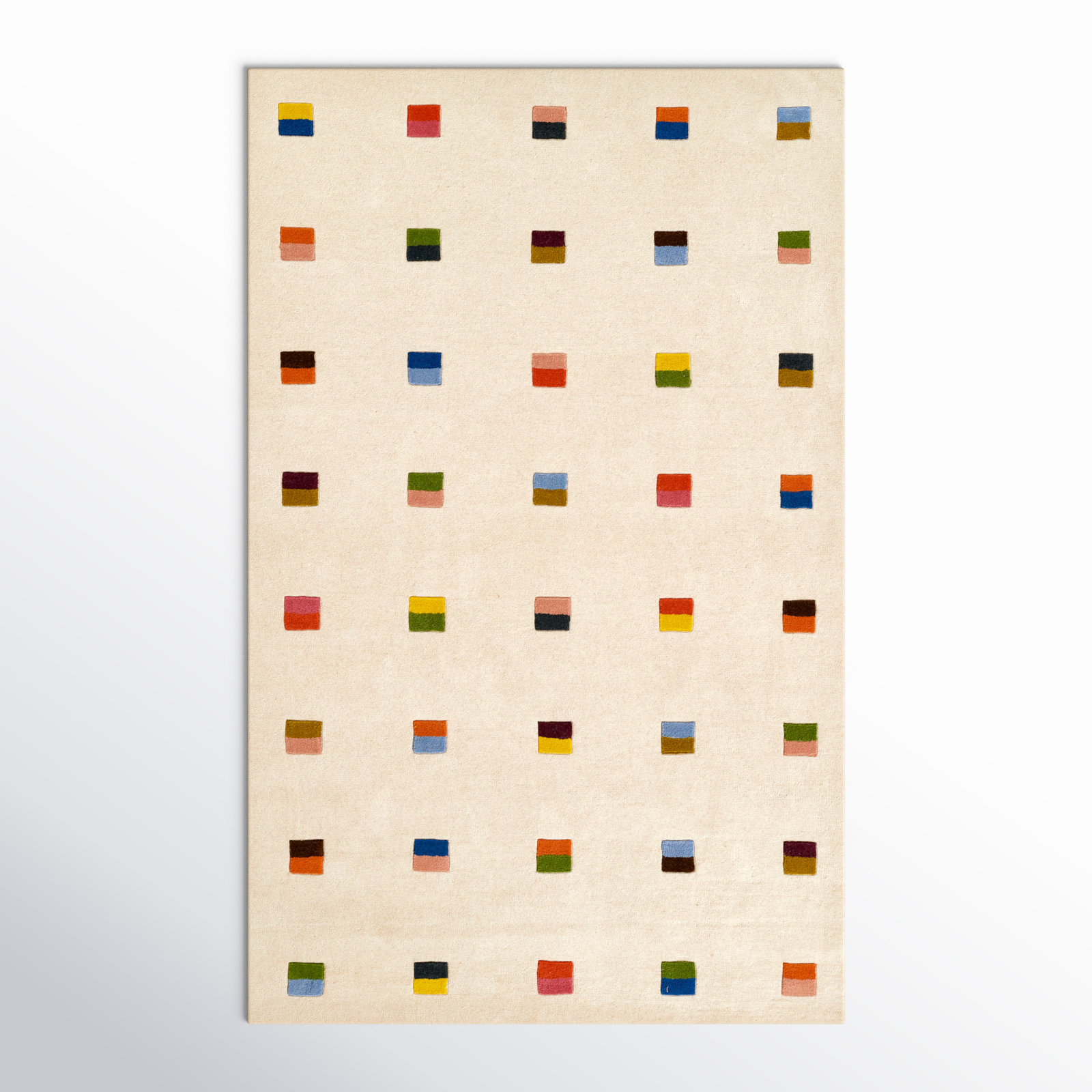 AllModern Form Hand Tufted Wool Geometric Multi Area Rug, Rectangle 7'10" x 10'