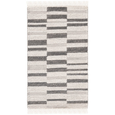 Tapis ivoire / gris foncé Charvik